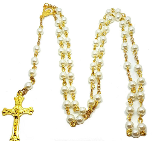 22nd Rosary Necklace Gold